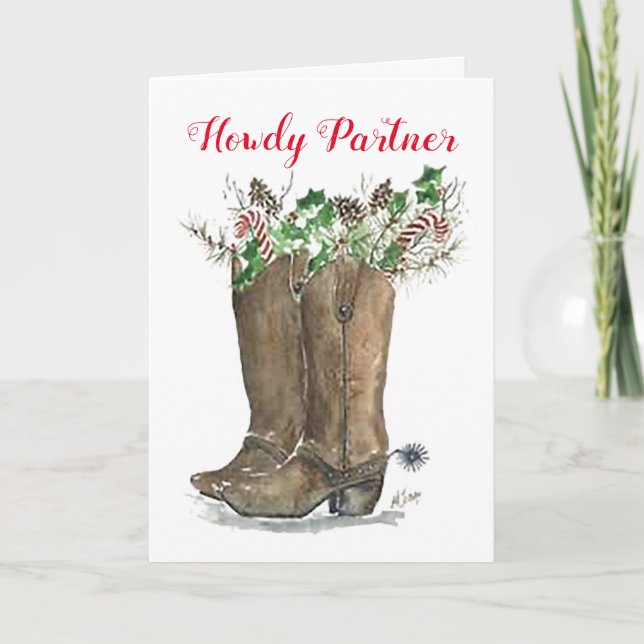 Carte de voeux de Noël du partenaire Howdy (Devant)