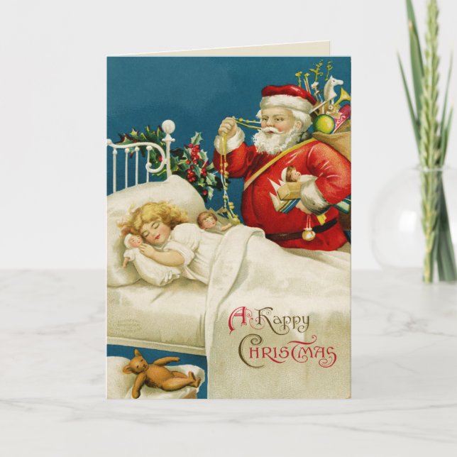 Carte de voeux de Noël du Père Noël (Devant)