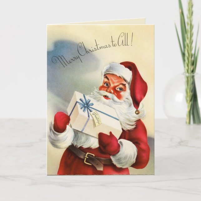 Carte de voeux de Noël du père noël (Devant)