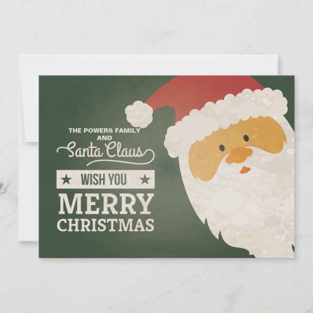 Carte de vœux de Noël du Père Noël (Devant)