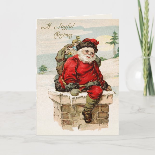 Carte de voeux de Noël du Père Noël (Devant)