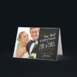 Carte de voeux de Noël du premier mariage<br><div class="desc">Design © Berry Berry Sweet. Visitez notre showroom design à l'adresse WWW.BERRYBERRYSWEET.COM</div>