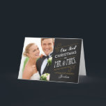 Carte de voeux de Noël du premier mariage<br><div class="desc">Design © Berry Berry Sweet. Visitez notre showroom design à l'adresse WWW.BERRYBERRYSWEET.COM</div>