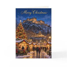 Carte de vœux de Noël Edinburgh Castle