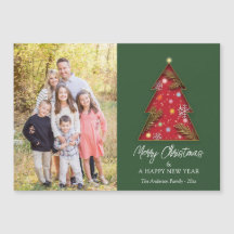 Carte de vœux de Noël élégante et festive avec arb