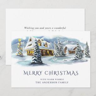 Carte de vœux de Noël élégante pour pays d'hiver