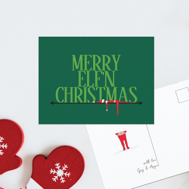 Carte de vœux de Noël Elf Shenanigans (Créateur téléchargé)