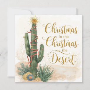 Carte de vœux de Noël en Arizona dans le désert