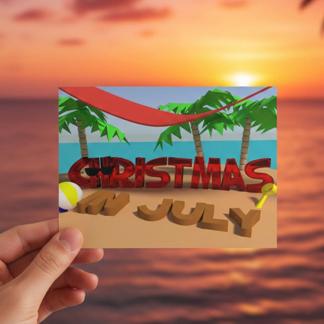 Carte de vœux de Noël en juillet (Send warm wishes from your getaway)