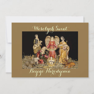 Carte de vœux de Noël en polonais Wesołych świąt