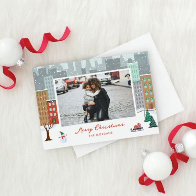 Carte de vœux de Noël en ville (Créateur téléchargé)