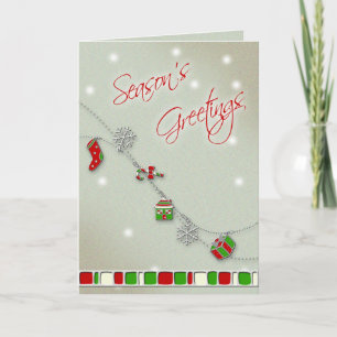 Carte de voeux de Noël Enamel Charms