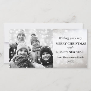 Carte de vœux de Noël et Nouvel An avec photo