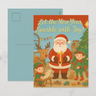 Carte de vœux de Noël et Nouvel An avec un joli Pè