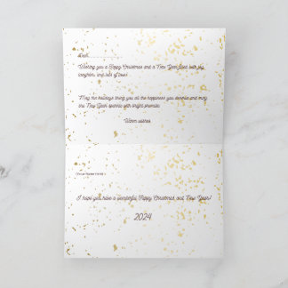 Carte de voeux de Noël et Nouvel An repliée 2023-2