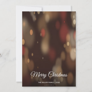 Carte de vœux de Noël Evening Glow avec photo inté
