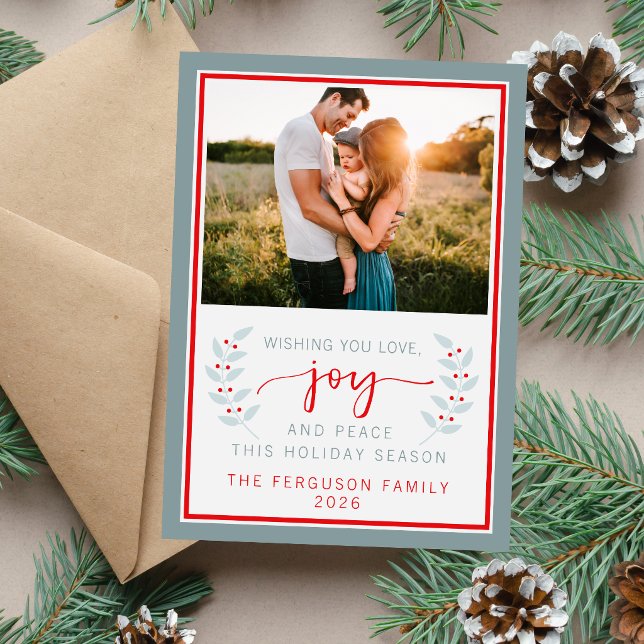 Carte de vœux de Noël familiale joyeuses fêtes (Créateur téléchargé)
