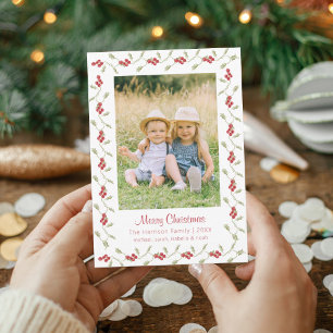 Carte de vœux de Noël Famille Joyeux Noël avec Hou