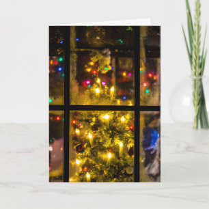 Carte de vœux de Noël Fenêtre de Noël