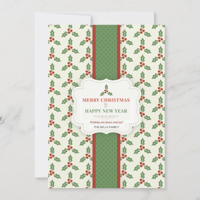 Carte de vœux de Noël festive (Devant)