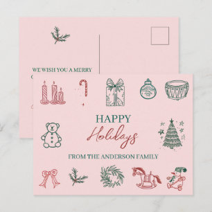 Carte de vœux de Noël festive