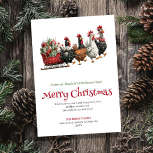 Carte de vœux de Noël festive et fantaisiste avec 