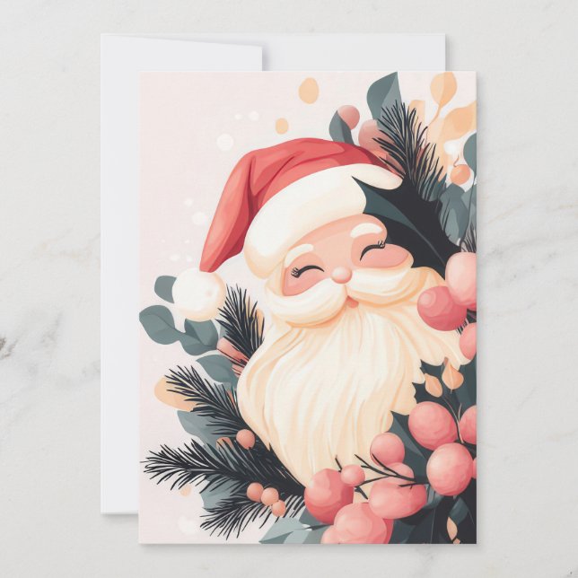 Carte de voeux de Noël festive et mignonne (Devant)