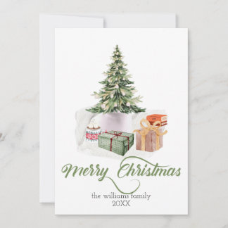 carte de vœux de noël festive mignonne élégante
