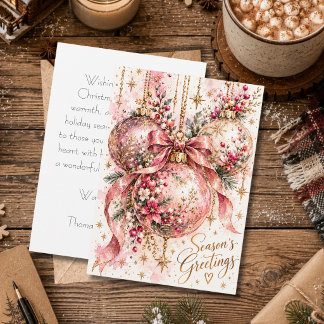 Carte de vœux de Noël festive personnalisée