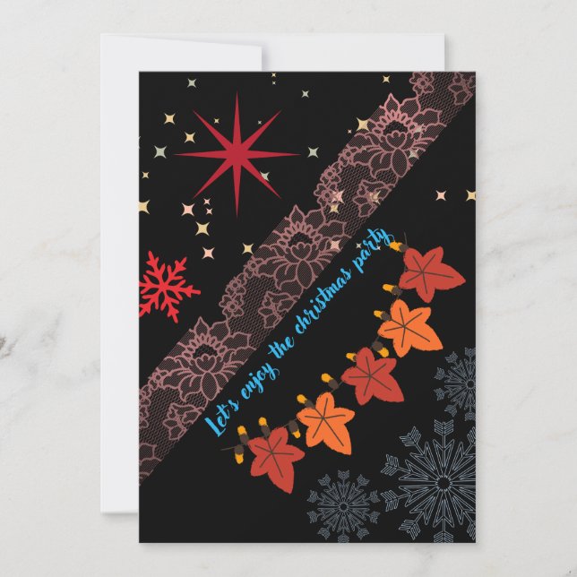 Carte de vœux de Noël – Fêtes de fin d'année festi (Devant)