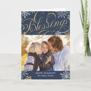 Carte de voeux de Noël Flakes