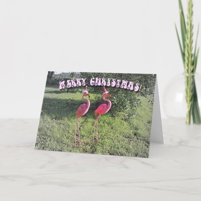 Carte de voeux de Noël Flamant rose magnifique (Devant)
