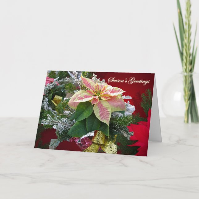 Carte de vœux de Noël Floral (Devant)
