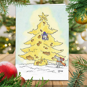 carte de vœux de noël fromagère par Nicole Janes