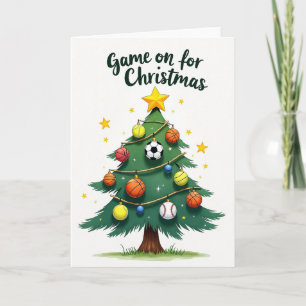 Carte de vœux de Noël Game On