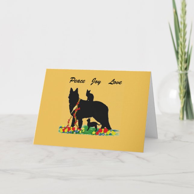 Carte de voeux de Noël ~German Shepherd (Devant)