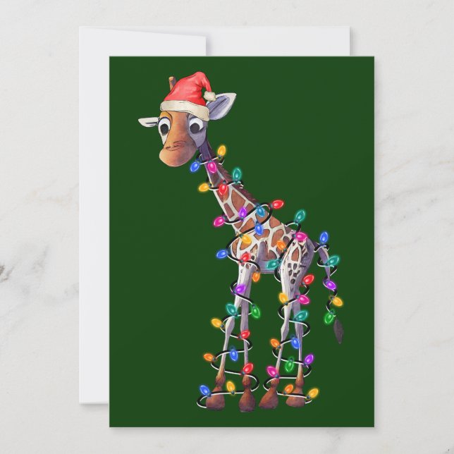 Carte de voeux de Noël Giraffe (Devant)