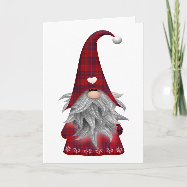 Carte de voeux de Noël Gnome (Devant)