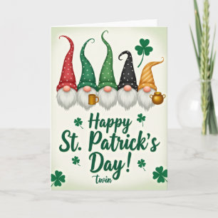 Carte de vœux de Noël Gnome à pois