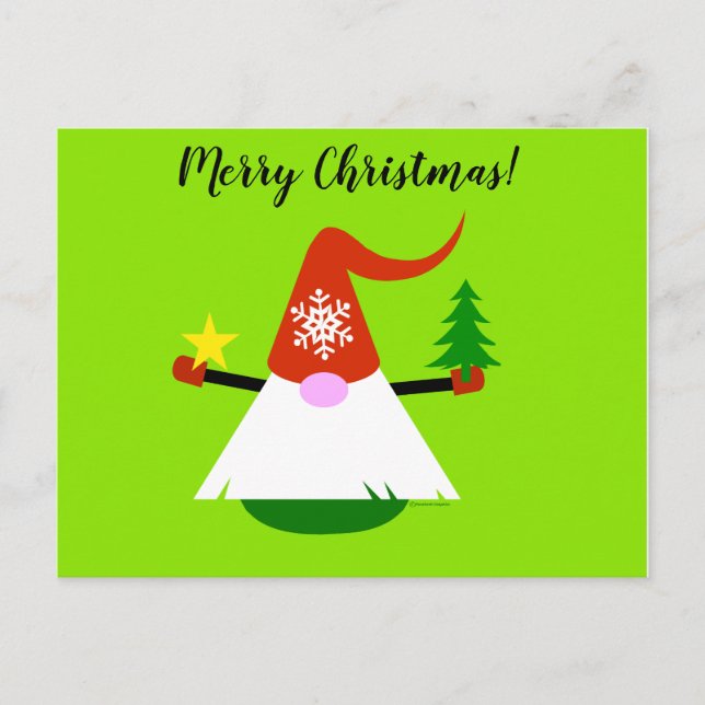 Carte de vœux de Noël Gnome Joyeux Noël (Devant)