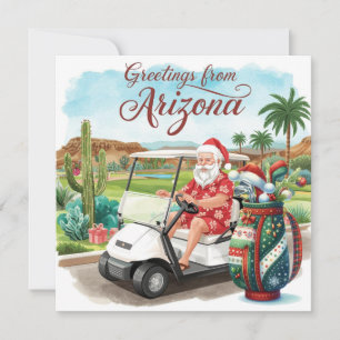 Carte de vœux de Noël Golf Arizona 