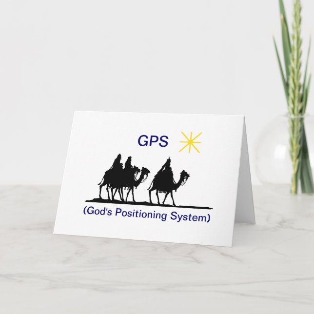 Carte de voeux de Noël GPS (Devant)