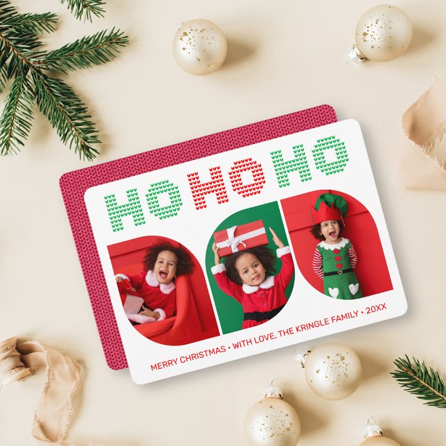 Carte de voeux de Noël Ho Ho Photo (Créateur téléchargé)