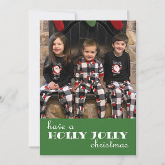 Carte de voeux de Noël Holly Jolly