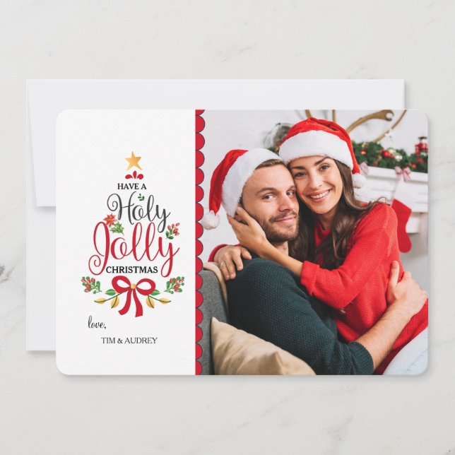 Carte de vœux de Noël Holy Jolly Christmas (Devant)