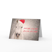 Carte de voeux de Noël Horse
