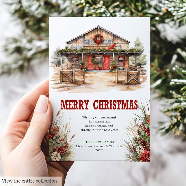 Carte de vœux de Noël imprimable sur le Far West (Wild West Christmas Greeting Card Printable)