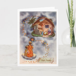 Carte de voeux de Noël italienne rétro