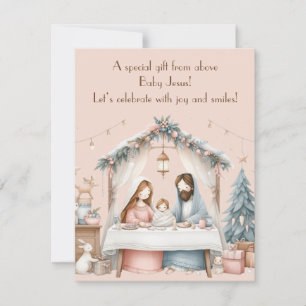 Carte de vœux de Noël Jésus bébé