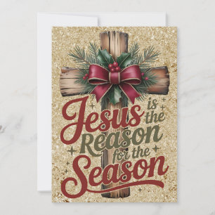 Carte de vœux de Noël Jésus raison de la saison